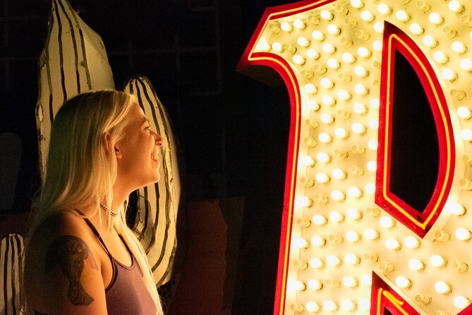 Admission to The Neon Museum in Las Vegas - How the stories work: app, QR audio, plaques, and staff