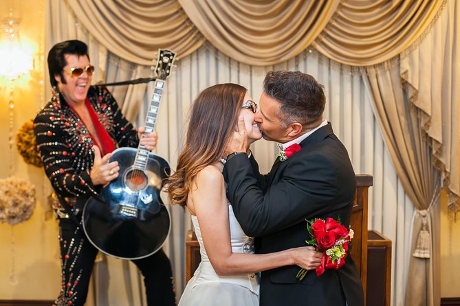 Elvis Themed Wedding or Vow Renewal at Graceland Wedding Chapel - Elvis at Graceland Wedding Chapel: the Vegas vow renewal vibe