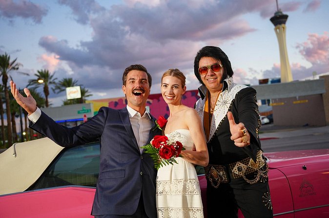 Elvis Wedding at The Little Vegas Chapel including Limousine Transportation - Your Bouquet, 15 Digital Images, and Ceremony Video: What Keepsakes Look Like