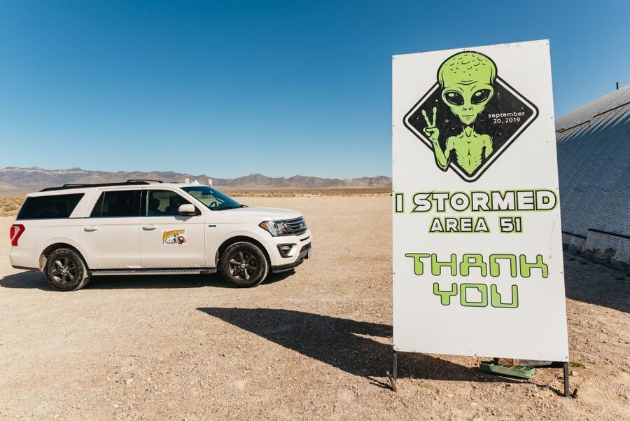 From Las Vegas: Area 51 Full-Day Tour - Black Mailbox: the strange, calm pause in the middle of nowhere