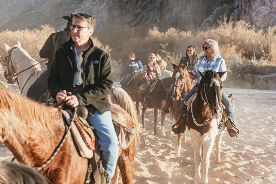 From Las Vegas: Desert Sunset Horseback Ride with BBQ Dinner - Leaving the Strip lights behind: pickup and the Mojave drive