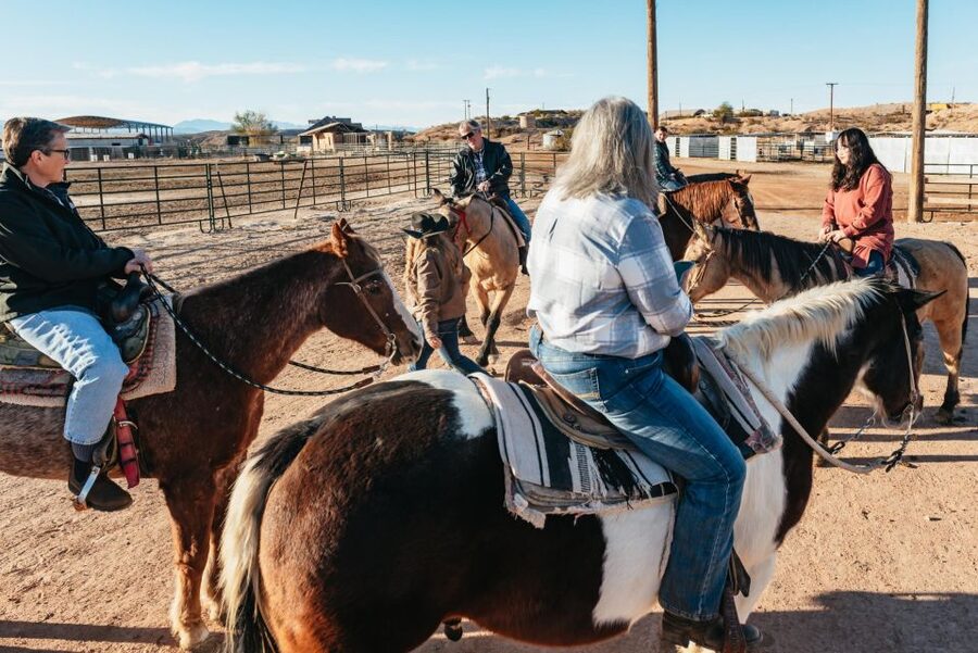 From Las Vegas: Desert Sunset Horseback Ride with BBQ Dinner - The 1.5 hour horseback ride: sunset views and how the pace feels