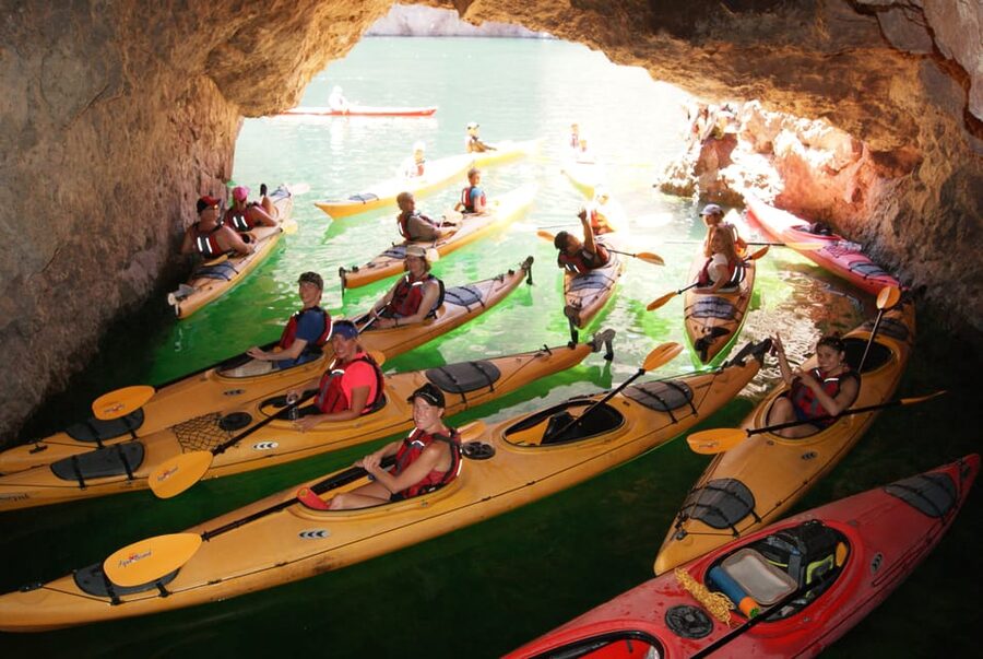 From Las Vegas: Emerald Cave Kayak Tour with Shuttle Pickup - Paddling through towering volcanic walls to the Emerald Cave
