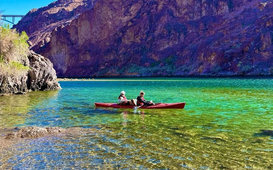 From Las Vegas: Hoover Dam Kayak Trip with 6 Hot Springs - Caves and Waterfalls: Emerald Cave, Rain Caves, and Paradise Falls