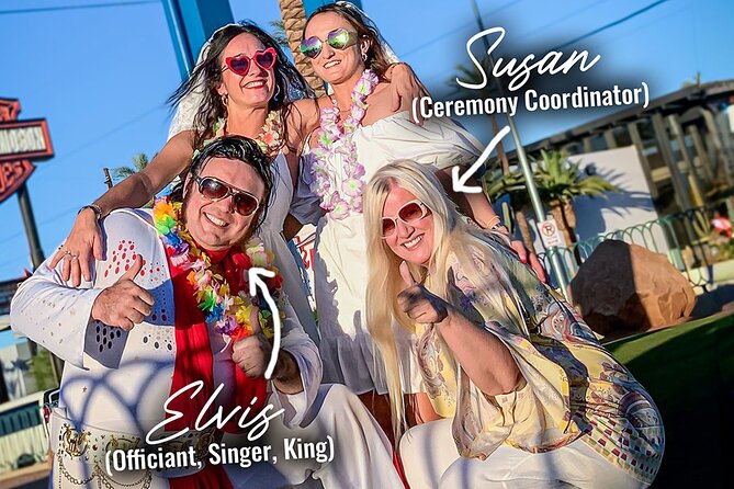 Get Married: Elvis Wedding + Las Vegas Sign + Photography - Group size and guest experience: up to 14 included