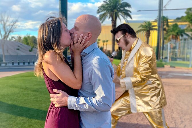 Gold Elvis Wedding or Vow Renewal at Las Vegas Sign - Who This Is Best For (and Who Should Rethink It)