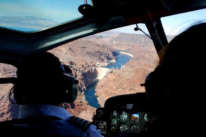 Grand Canyon West Helicopter Tour with VIP Skywalk and Boat Ride - From the air, Hoover Dam and Lake Mead do the heavy lifting