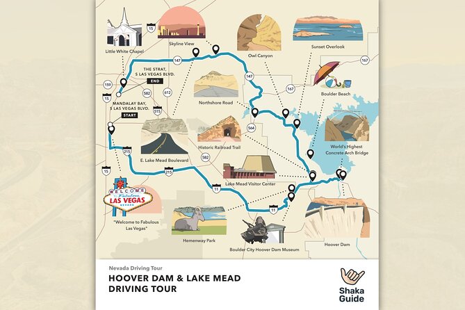 Hoover Dam and Lake Mead Self-Guided Audio Tour - Hoover Dam rim viewpoints: the Arizona-side lookout and the dam
