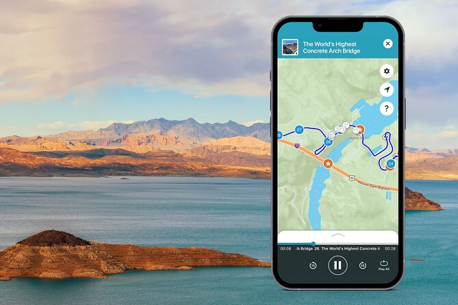 Hoover Dam and Lake Mead Self-Guided Audio Tour - How the Shaka Guide app works offline, step by step