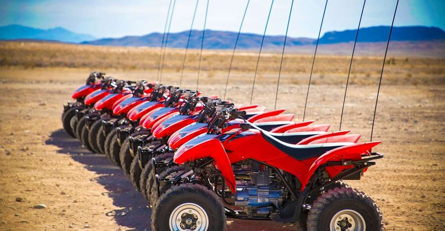 Las Vegas: Amazing Mojave Desert Nellis Dunes ATV Tour. - ATV setup and safety briefing, what you should expect