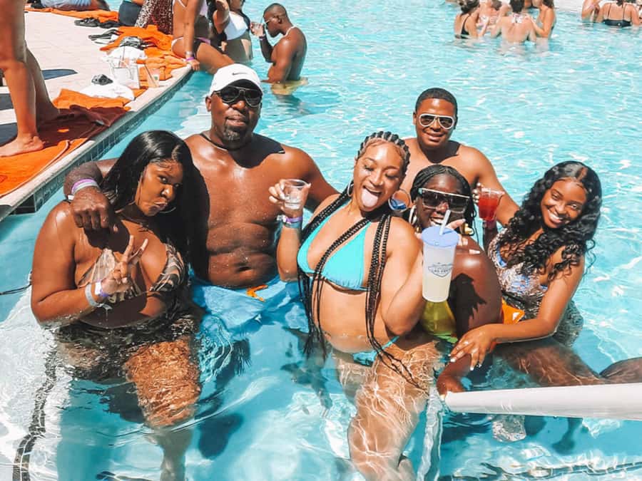 Las Vegas: Famous Pool Party Tour with Party Bus & Drinks - Pool party stop one: fast-pass entry, and what is not included