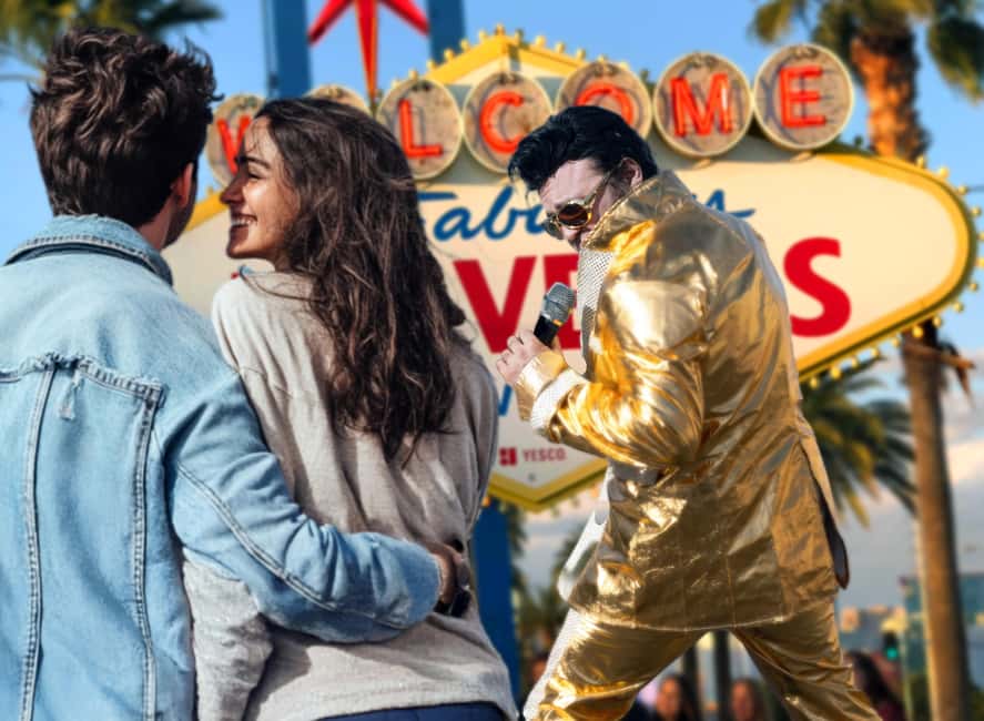 Las Vegas: Gold Elvis Vow Renewal or Wedding at Welcome Sign - Key things that make this Vegas Elvis ceremony worth it