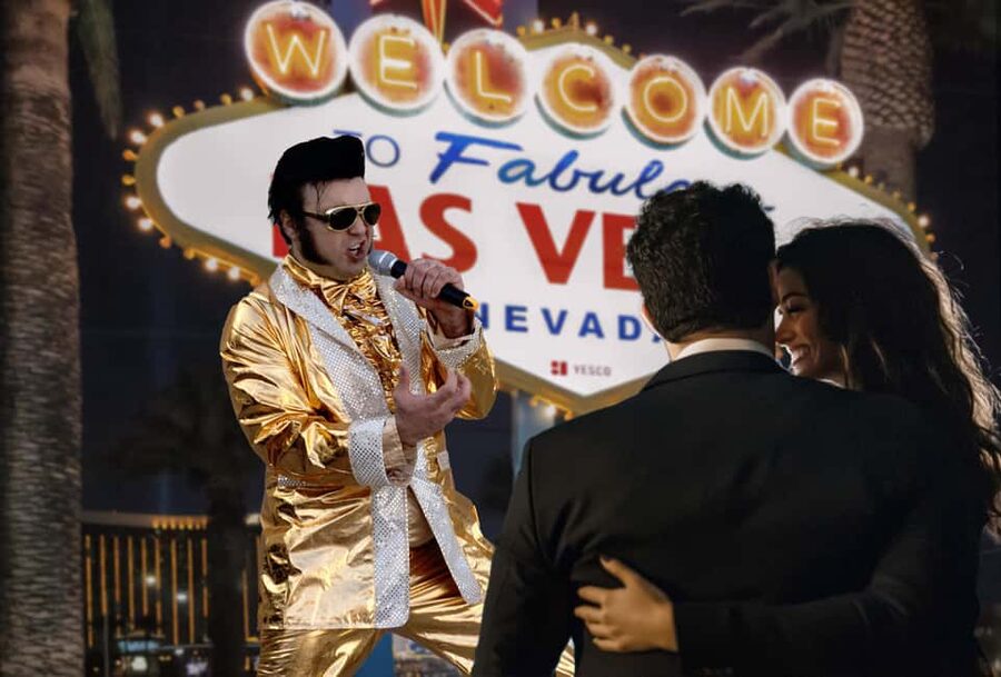 Las Vegas: Gold Elvis Vow Renewal or Wedding at Welcome Sign - Why the Welcome Sign is the whole point