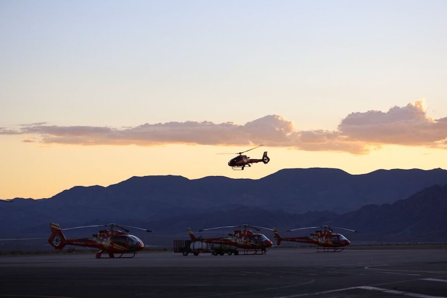 Las Vegas: Grand Canyon Helicopter Landing Tour - The EcoStar flight: Hoover Dam, Lake Mead, and Canyon approach views