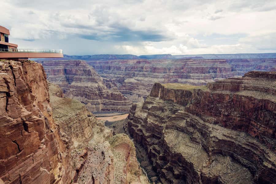 Las Vegas: Grand Canyon West Bus Tour with Guided Walk - Guano Point: different canyon angles you can feel
