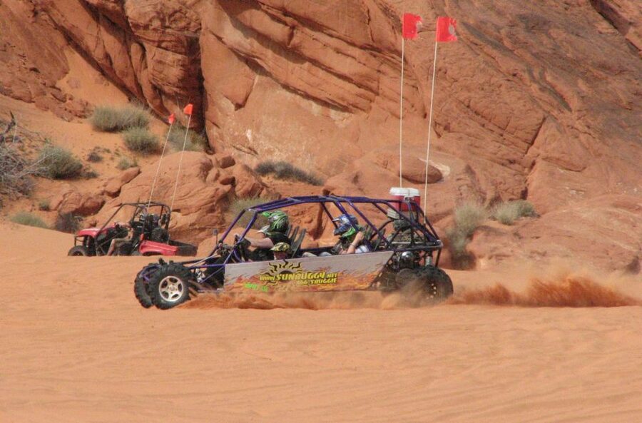 Las Vegas: Mini Baja Dune Buggy Chase Adventure - Safety first: helmet, harness, and simple controls