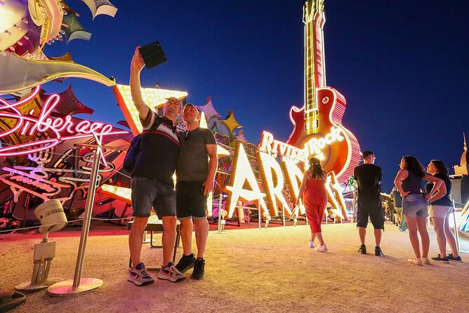 Las Vegas: Neon Museum Night Experience and Open-Top Bus Tour - Treasure Island start time, where the night begins