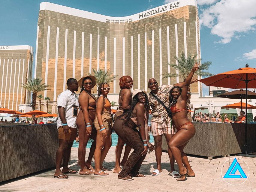 Las Vegas: Pool Crawl with Free Drinks on the Party Bus - Stop 1 and Stop 2 on the Strip: guided pre-pool energy