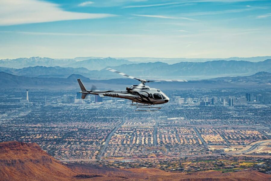 Las Vegas: Red Rock Canyon and Vegas Strip Helicopter Tour - Calico Hills: desert color ridges with a different mood