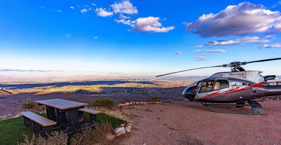 Las Vegas: Red Rock Canyon Helicopter Landing Tour - Sunset tour: golden hour landing plus a night flight over the Strip