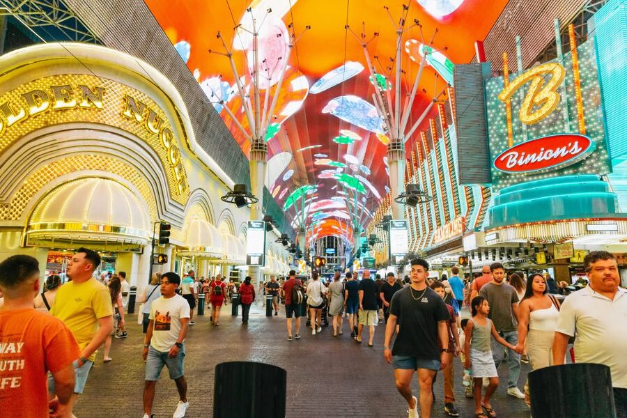 Las Vegas: Sightseeing Night Tour by Open-top Bus - Downtown at night: Fremont Street and a quick taste of the older Vegas