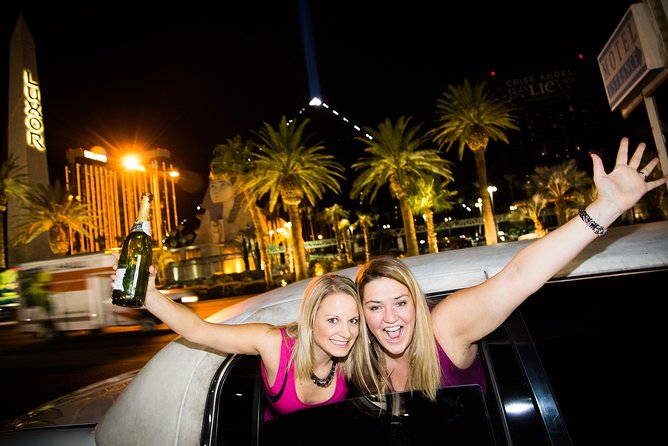 Las Vegas Strip by Super Stretch Limo with Personal Photographer - Inside the Super Stretch Limo: Champagne, Music, and Group Comfort