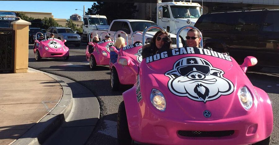 Las Vegas Strip Tour & Food - A Pink Hog Car Makes The Strip Feel Personal
