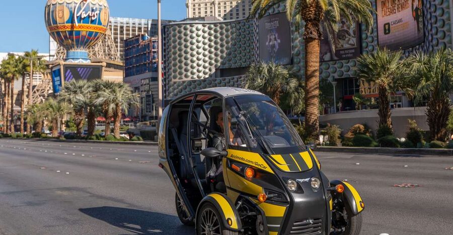 Las Vegas: Talking GoCar Las Vegas Strip Tour - AREA15 stop: art installations, VR, and why a scheduled break helps