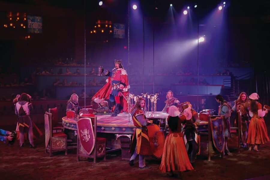 Las Vegas: Tournament of Kings Show at Excalibur - Special effects: pyrotechnics, smoke, fog, and strobe lights