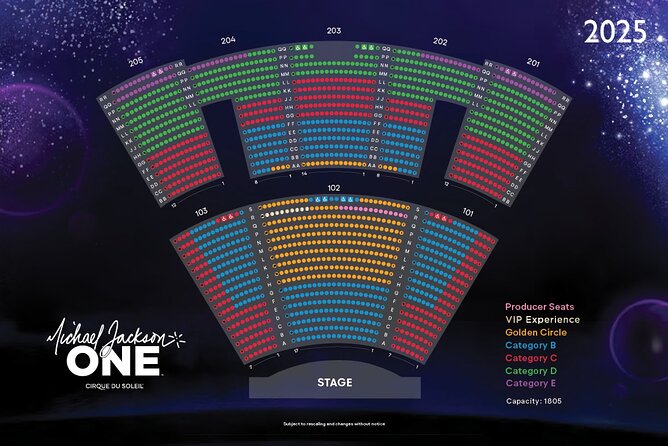 Michael Jackson ONE by Cirque du Soleil® at Mandalay Bay Resort and Casino - Choosing the right showtime and seat category