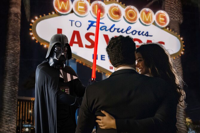 Movie Themed Wedding or Vow Renewal at Las Vegas Sign - Movie-themed Vegas Sign weddings, done in about 45 minutes