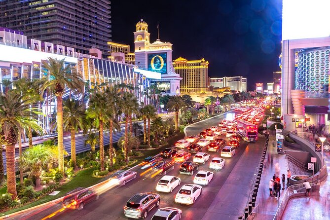 Private Party Bus Tour of the Las Vegas Strip Champagne Toast - Welcome to Fabulous Las Vegas sign: the photo stop that makes it iconic