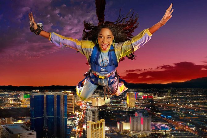 SkyJump Las Vegas at The STRAT Hotel and Casino - 108 stories up, the harness moment, and the real countdown