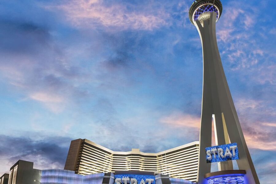 STRAT Tower Thrill Rides Admission - Entering The STRAT SkyPod: views first, then the rides