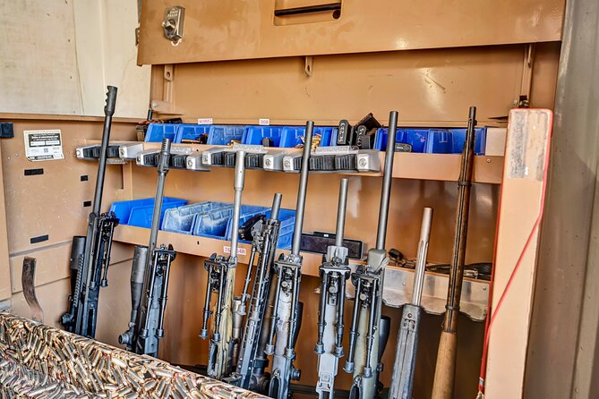 Ultimate 4 Gun Shooting Experience in Las Vegas - The Shooting Lineup: Belt-Fed Machine Gun, Regular Machine Gun, Sniper, Handgun or Shotgun