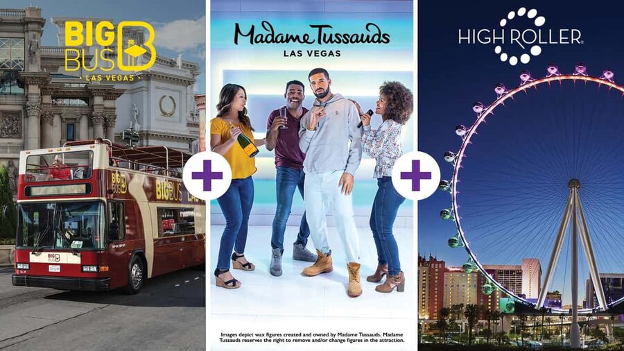 Vegas: Madame Tussauds, High Roller, & Hop-on Hop-off Tour - Key highlights at a glance
