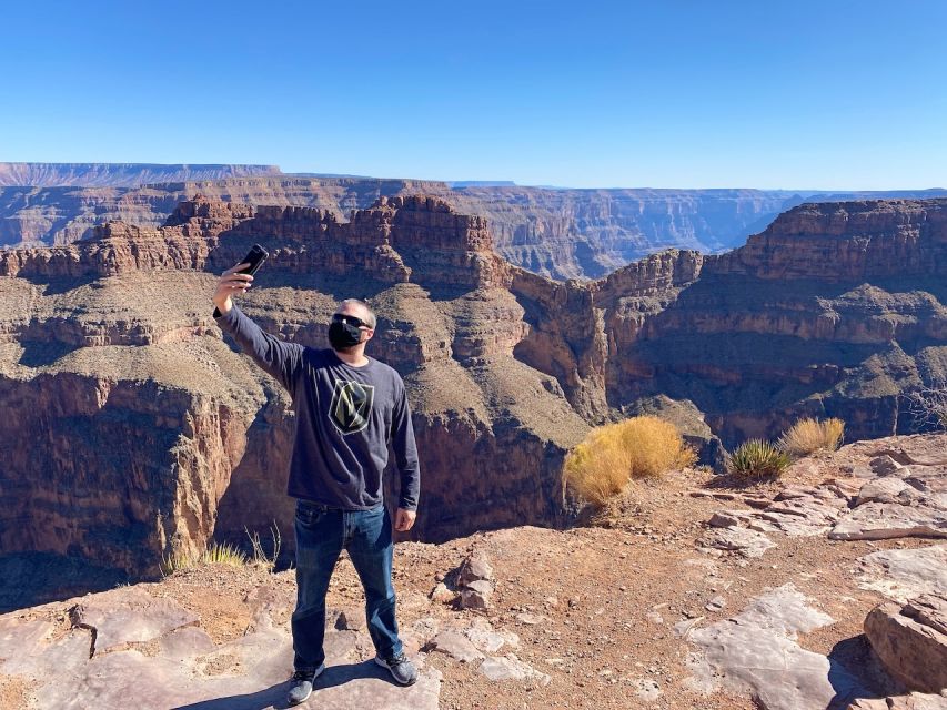 Vegas: VIP West Rim Helicopter Tour + Skywalk Option - Guano Point for 360-degree canyon views