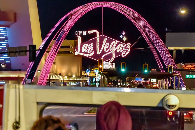 Viator Exclusive: 10:15PM Las Vegas Night Tour by Open-Top Bus - The downtown and Strip mix: why this route helps on a first visit